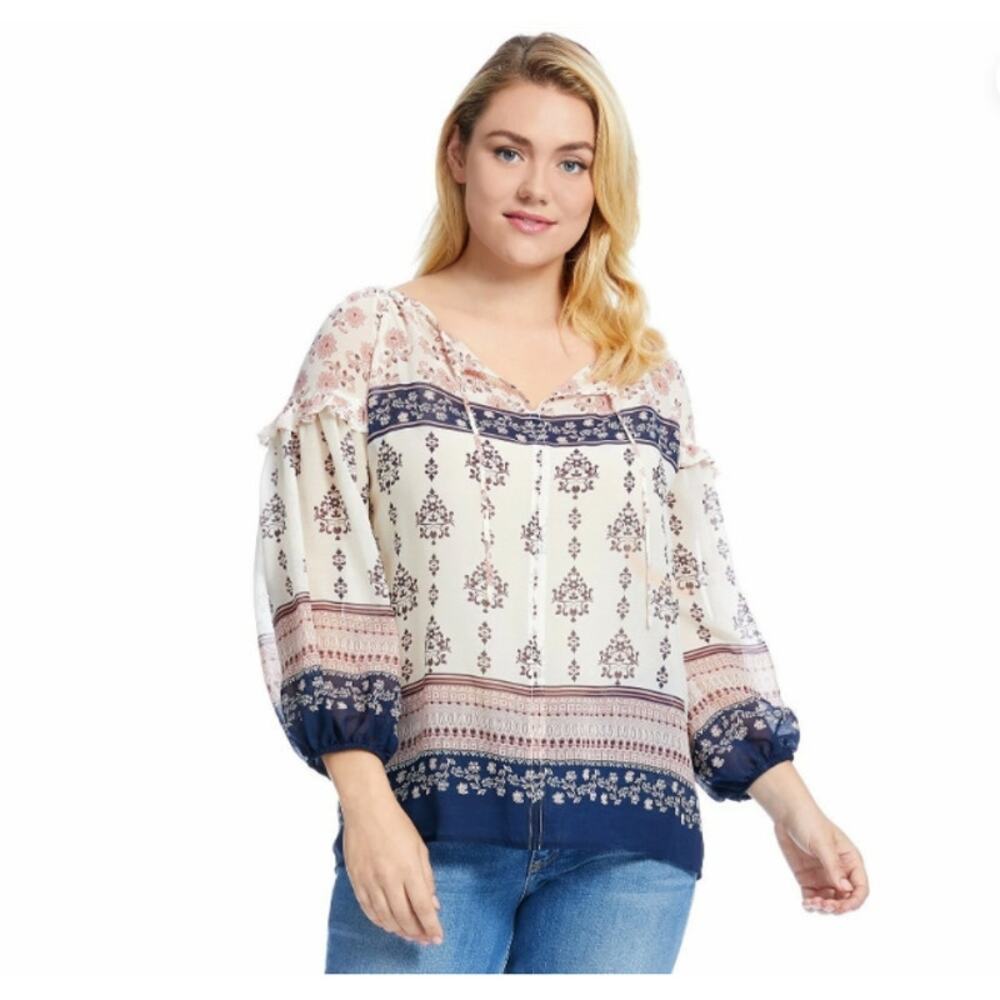 Vince Camuto Boho Peasant Blouse - Size M